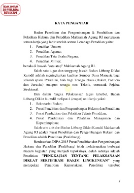 Page Pengkajian Tentang Pelaksanaan Diklat Sertifikasi Hakim Lingkungan